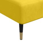 Chaise longue jaune velours – Image 5