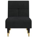 Chaise longue noir velours – Image 2
