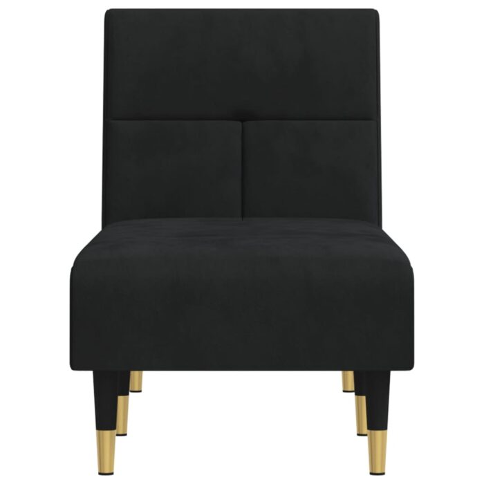Chaise longue noir velours – Image 2