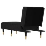 Chaise longue noir velours – Image 3