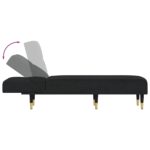 Chaise longue noir velours – Image 4