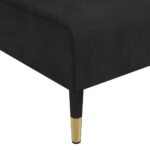 Chaise longue noir velours – Image 5