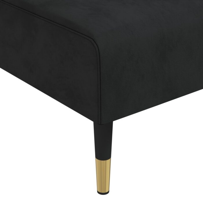 Chaise longue noir velours – Image 5