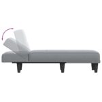 Chaise longue gris clair tissu – Image 4