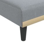 Chaise longue gris clair tissu – Image 5