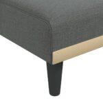 Chaise longue gris foncé tissu – Image 5