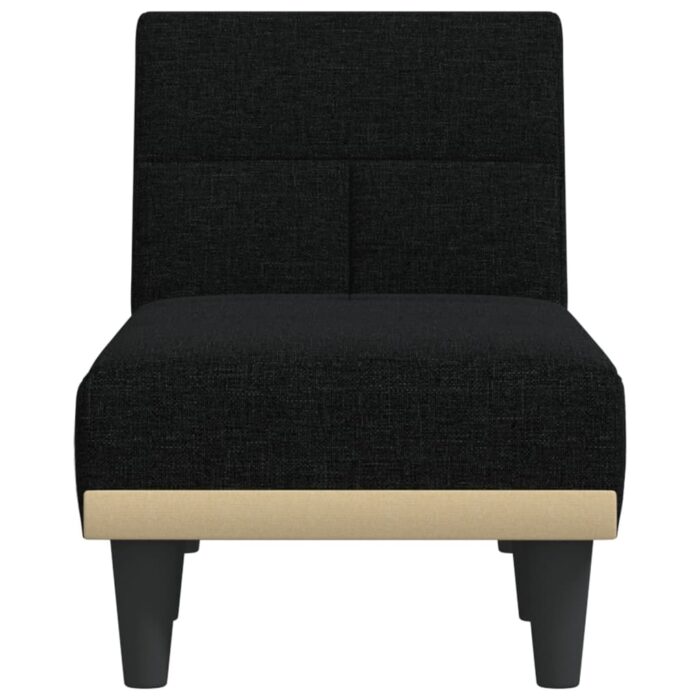Chaise longue noir tissu – Image 2