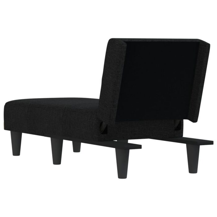 Chaise longue noir tissu – Image 3