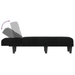 Chaise longue noir tissu – Image 4