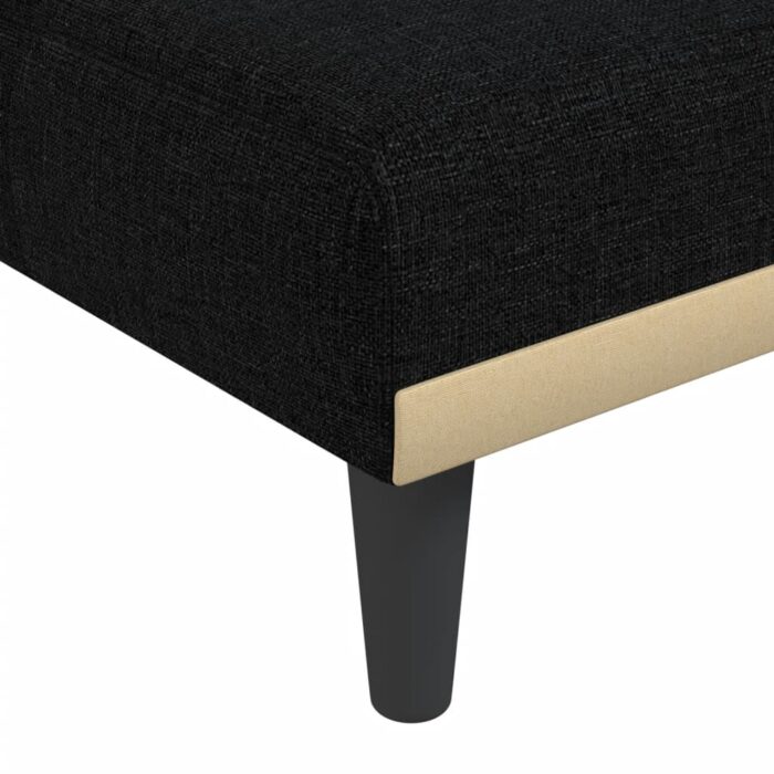 Chaise longue noir tissu – Image 5