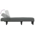 Chaise longue gris foncé tissu – Image 4