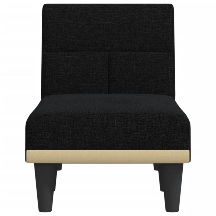 Chaise longue noir tissu – Image 2