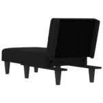 Chaise longue noir tissu – Image 3