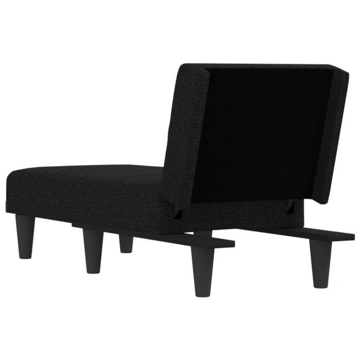 Chaise longue noir tissu – Image 3