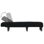 Chaise longue noir tissu – Image 4