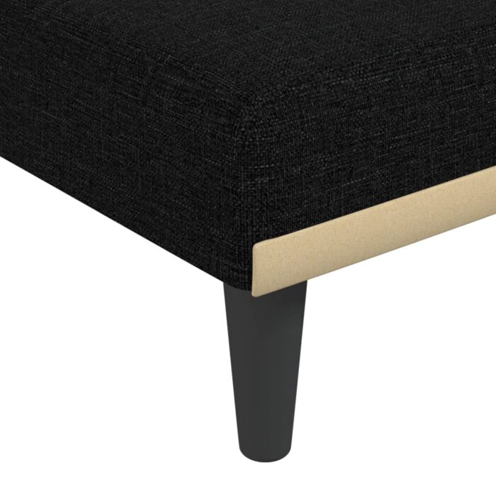 Chaise longue noir tissu – Image 5