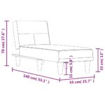 Chaise longue noir tissu – Image 7