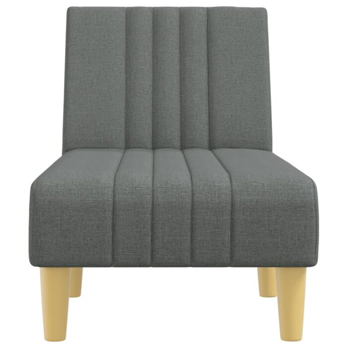 Chaise longue gris foncé tissu – Image 2