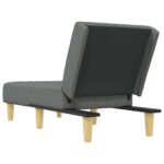 Chaise longue gris foncé tissu – Image 3