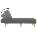 Chaise longue gris foncé tissu – Image 4