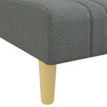 Chaise longue gris foncé tissu – Image 5