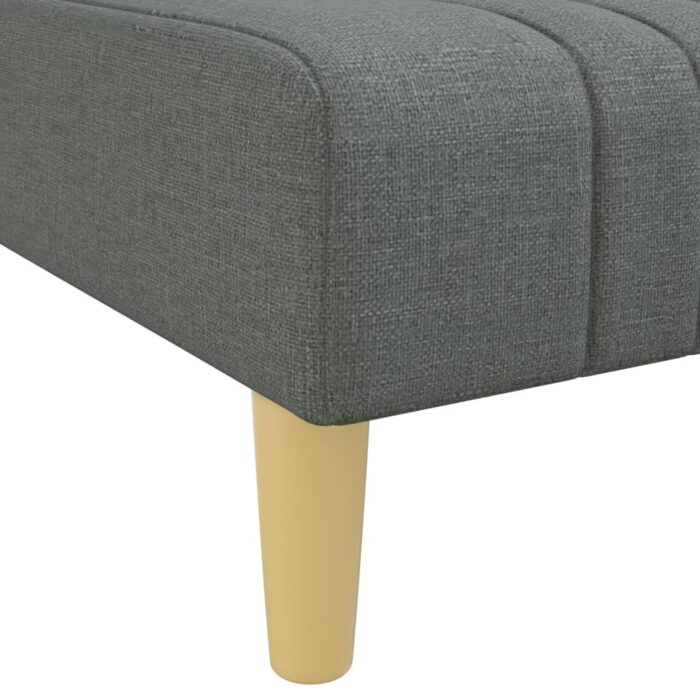 Chaise longue gris foncé tissu – Image 5