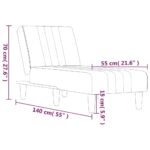 Chaise longue gris foncé tissu – Image 7