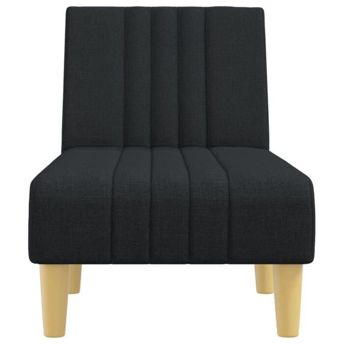 Chaise longue noir tissu – Image 2