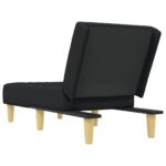 Chaise longue noir tissu – Image 3