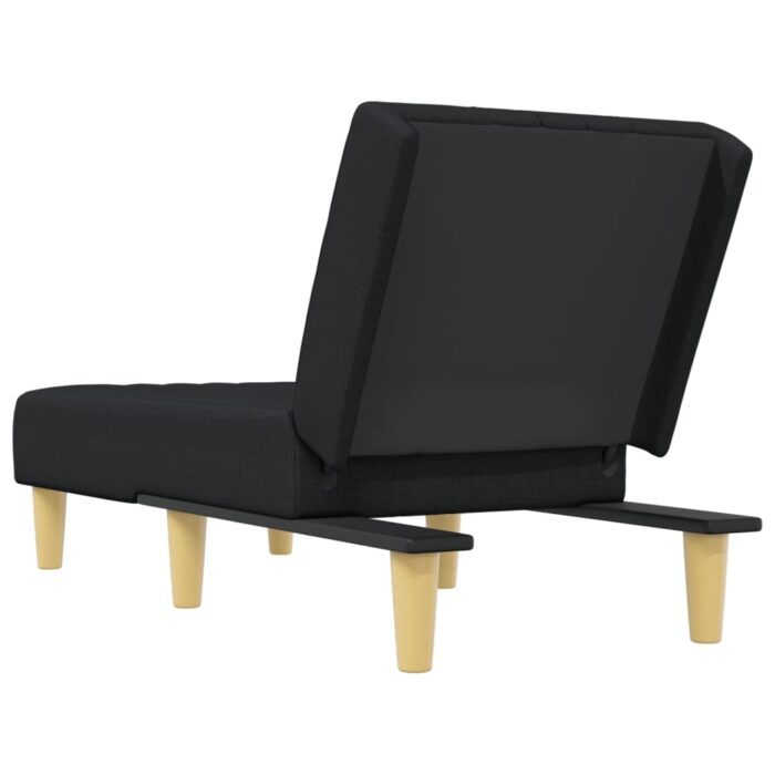 Chaise longue noir tissu – Image 3