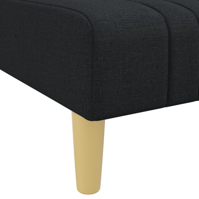 Chaise longue noir tissu – Image 5