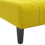 Chaise longue jaune velours – Image 5