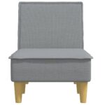 Chaise longue gris clair tissu – Image 2