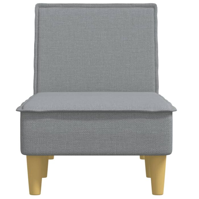 Chaise longue gris clair tissu – Image 2