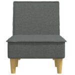 Chaise longue gris foncé tissu – Image 2