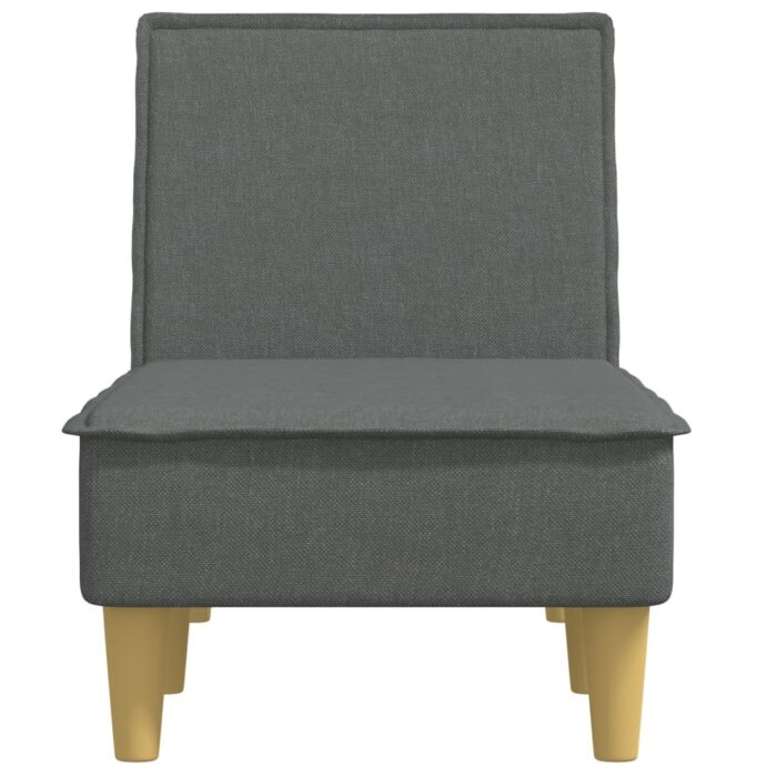 Chaise longue gris foncé tissu – Image 2