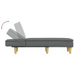 Chaise longue gris foncé tissu – Image 4