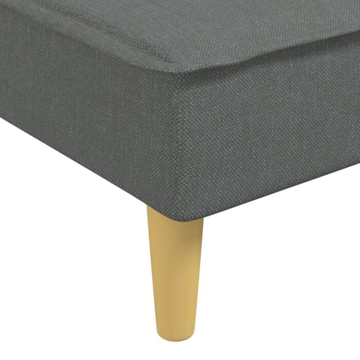 Chaise longue gris foncé tissu – Image 5