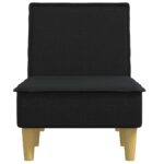 Chaise longue noir tissu – Image 2