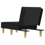 Chaise longue noir tissu – Image 3