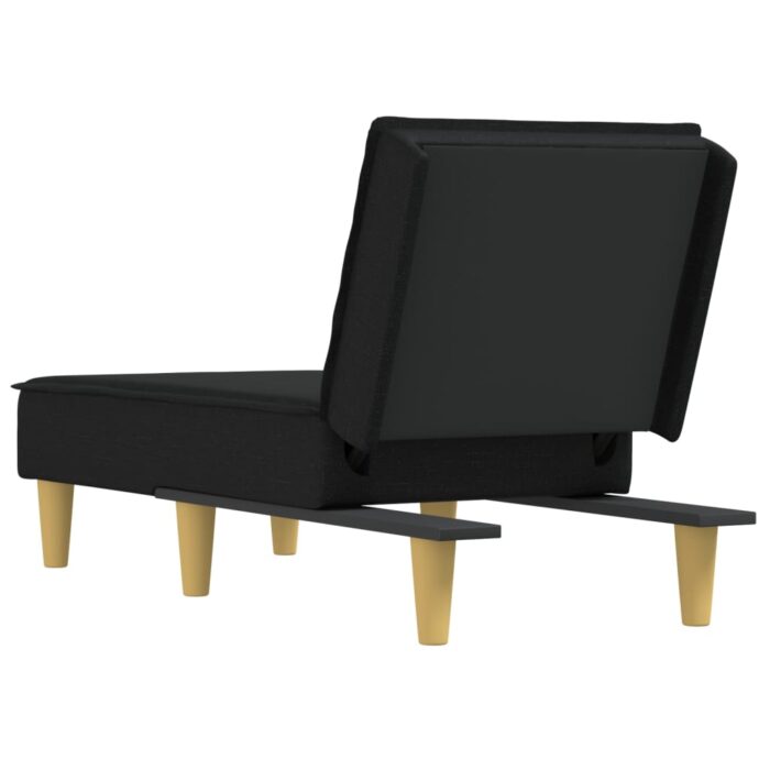 Chaise longue noir tissu – Image 3