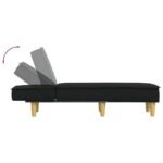 Chaise longue noir tissu – Image 4