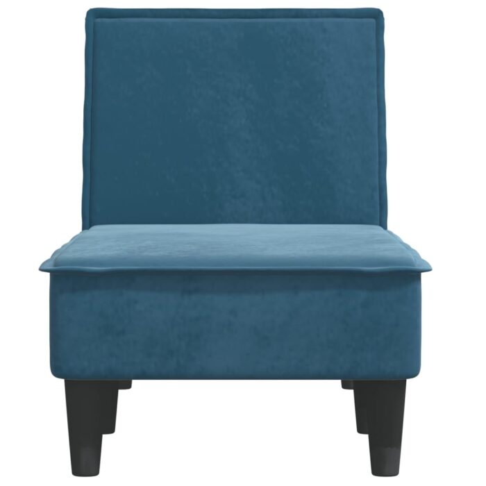 Chaise longue bleu velours – Image 2
