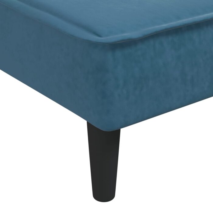 Chaise longue bleu velours – Image 5