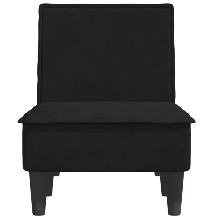 Chaise longue noir velours – Image 2