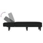 Chaise longue noir velours – Image 4