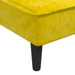 Chaise longue jaune velours – Image 5
