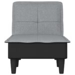 Chaise longue gris clair tissu – Image 2