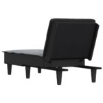 Chaise longue gris clair tissu – Image 3