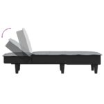 Chaise longue gris clair tissu – Image 4